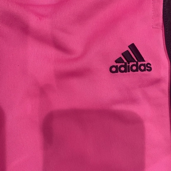 Adidas Hot Pink Track Suit - Jacket and Pants - with Black Accents, Size 5T - Picture 3 of 12